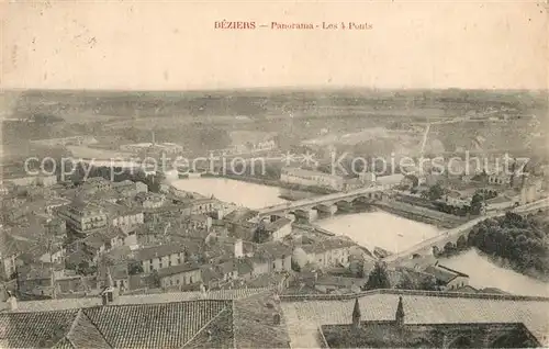 AK / Ansichtskarte Beziers Panorama Les 4 Ponts Beziers