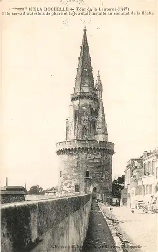 AK / Ansichtskarte La_Rochelle_Charente Maritime Tour de la Lanterne La_Rochelle