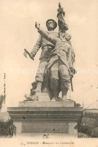 AK / Ansichtskarte Toulon_Var Monument des Combattants Toulon_Var