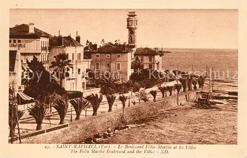 AK / Ansichtskarte Saint Raphael_Var Le Boulevard Felix Martin et les Villas Saint Raphael Var