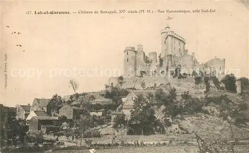 AK / Ansichtskarte Lot et Garonne_Departement Chateau de Bonaguil Vue panoramique cote Sud Est 