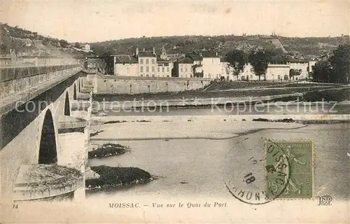 AK / Ansichtskarte Moissac Vue sur le Quai du Port Moissac