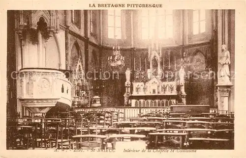 AK / Ansichtskarte Saint Brieuc_Cotes d_Armor Interieur de la Chapelle St Guillaume Saint Brieuc_Cotes d