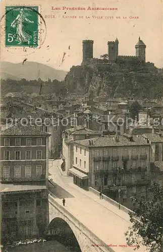 AK / Ansichtskarte Foix Entree de la Ville cote de la Gare Foix