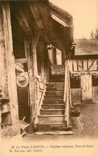 AK / Ansichtskarte Lisieux Vieilles maisons Rue de Caen Lisieux