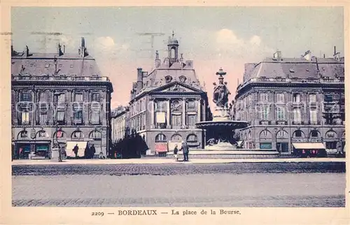 AK / Ansichtskarte Bordeaux La place de la Bourse Bordeaux