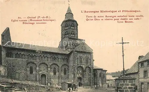 AK / Ansichtskarte Orcival Eglise romane Pelerinage renomme Orcival