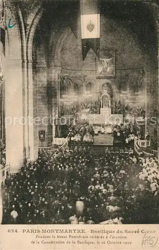 AK / Ansichtskarte Montmartre_Paris Basilique du Sacre Coeur Interieur Montmartre Paris