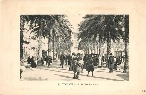 AK / Ansichtskarte Toulon_Var Allee des Palmiers Toulon_Var