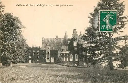 AK / Ansichtskarte Courtalain Chateau de Courtalain Vue prise du Parc Courtalain
