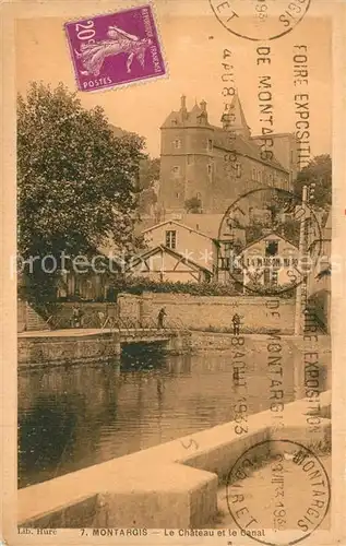 AK / Ansichtskarte Montargis_Loiret Le Chateau et le Canal Montargis Loiret