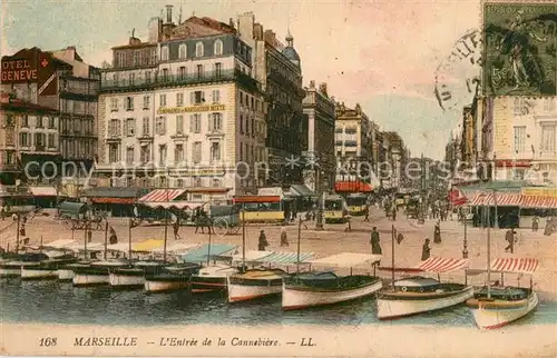 AK / Ansichtskarte Marseille_Bouches du Rhone Entree de la Cannebiere Marseille