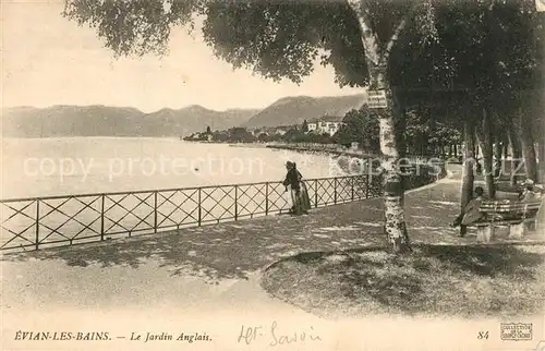 AK / Ansichtskarte Evian les Bains_Haute_Savoie Le Jardin Anglais Evian les Bains_Haute