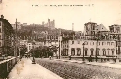 AK / Ansichtskarte Lyon_France Pont Tilsitt Saint Jean et Fourviere Lyon France