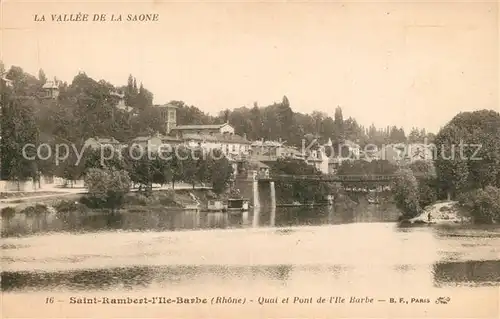 AK / Ansichtskarte Ile_Barbe Quai et Pont de lIle Barbe Ile_Barbe