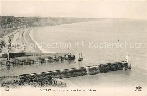 AK / Ansichtskarte Fecamp Vue prise de la Falaise d Amont Fecamp