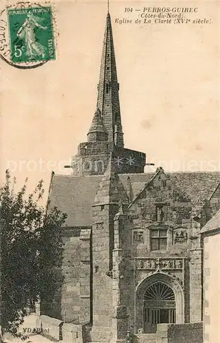 AK / Ansichtskarte Perros Guirec Eglise de La Clarte Perros Guirec