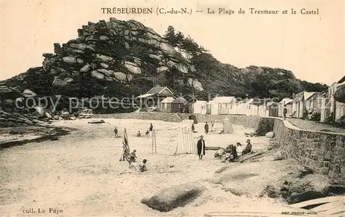 AK / Ansichtskarte Trebeurden La Plage de Tresmeur et le Castel Trebeurden