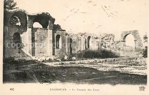 AK / Ansichtskarte Zaghouan Le Temple des Eaux Zaghouan