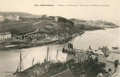 AK / Ansichtskarte Douarnenez Panorama Treboul et Kermabon vue prise de l Hotel de l Europe Douarnenez