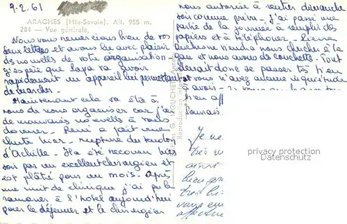 AK / Ansichtskarte Araches la Frasse Vue generale en hiver Alpes Araches la Frasse