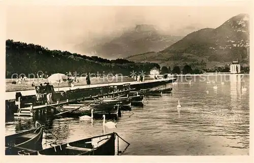 AK / Ansichtskarte Annecy_Haute Savoie Champ de Mars et Baie d Albigny Lac Annecy Haute Savoie