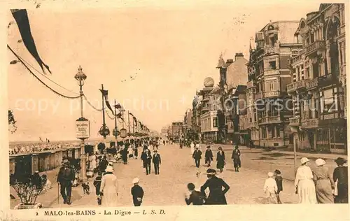 AK / Ansichtskarte Malo les Bains La Digue Malo les Bains