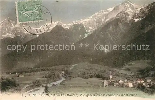 AK / Ansichtskarte Chamonix Les Houches Chaine du Mont Blanc Alpes Chamonix