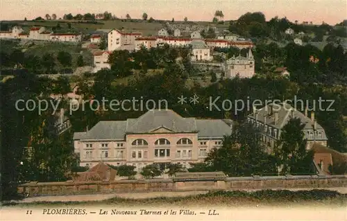 AK / Ansichtskarte Plombieres les Bains_Vosges Nouveaux Thermes et les villas Plombieres les Bains