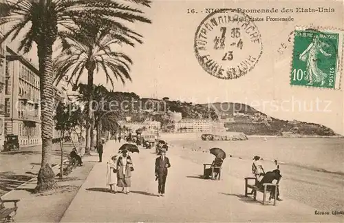 AK / Ansichtskarte Nice_Alpes_Maritimes Promenade des Etats Unis Plage Nice_Alpes_Maritimes