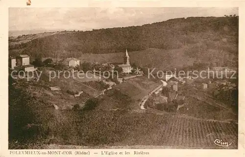 AK / Ansichtskarte Poleymieux au Mont d_Or Eglise et les Rivieres Poleymieux au Mont d_Or