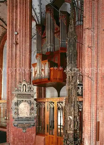 AK / Ansichtskarte Kirchenorgel L?beck St. Marien Totentanzorgel Sakramentshaus 