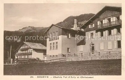 AK / Ansichtskarte Megeve Chalets Val d Arly et Christomet Megeve