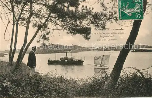 AK / Ansichtskarte Iles_Chausey Vapeur d Excursions Jacques Cartier Iles_Chausey