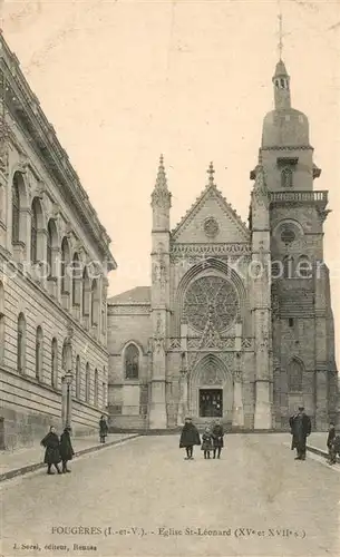 AK / Ansichtskarte Fougeres Eglise Saint Leonard XVIIe siecle Fougeres