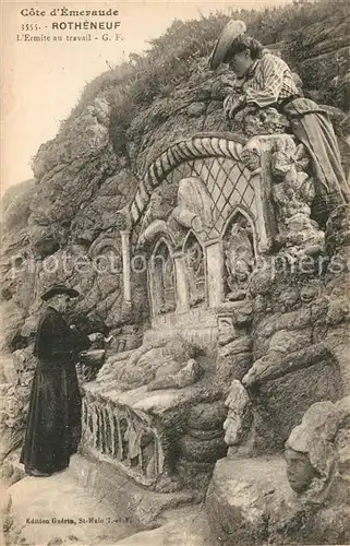 AK / Ansichtskarte Rotheneuf Ermite au travail Rotheneuf