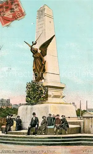 AK / Ansichtskarte Rennes_Ille et Vilaine Monument des Soldats Kriegerdenkmal 