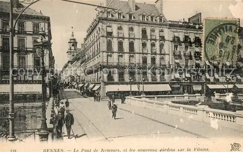 AK / Ansichtskarte Rennes_Ille et Vilaine Pont de Nemours nouveaux Jardins sur la Vilaine 