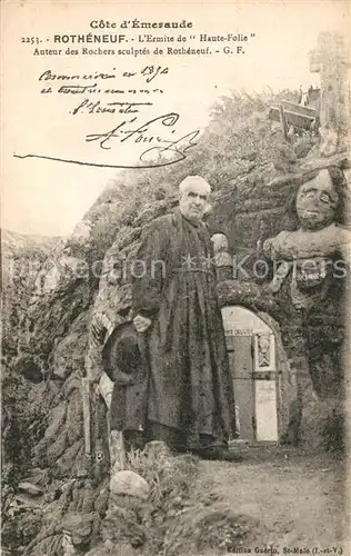 AK / Ansichtskarte Rotheneuf Ermite de Haute Folie Rochers sculptes Grotte Rotheneuf
