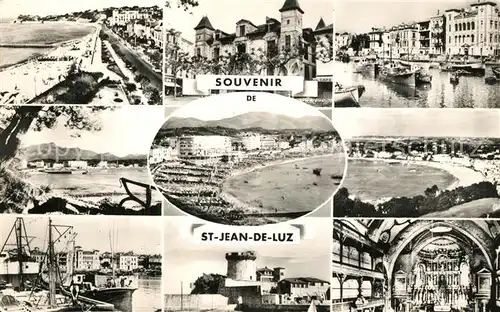 AK / Ansichtskarte Saint Jean de Luz Pointe Sainte Barbe Maison Louis XIV Port Maison de l Infante La Rhune Plage Fort de Socoa Eglise Saint Jean de Luz