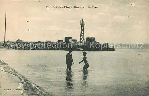 AK / Ansichtskarte Valras Plage La plage et le phare Valras Plage