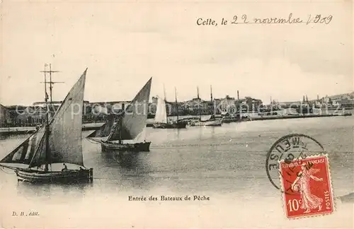 AK / Ansichtskarte Cette_Sete Entree des Bateaux de Peche 