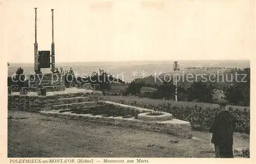 AK / Ansichtskarte Poleymieux au Mont d_Or Monument aux Morts Poleymieux au Mont d_Or