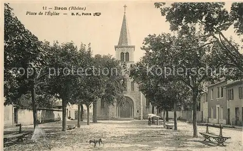 AK / Ansichtskarte Bron Place de l Eglise Bron