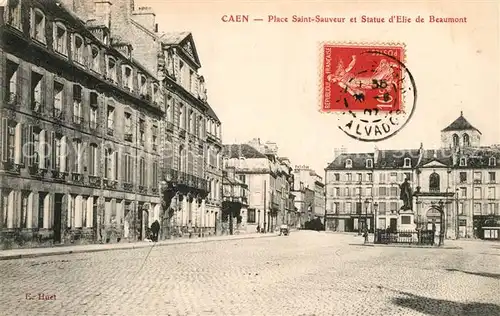 AK / Ansichtskarte Caen Place Saint Sauveur et Statue dElie de Beaumont Caen