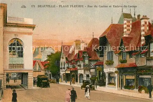 AK / Ansichtskarte Deauville Plage Fleurie Rue du Casino et Entree du Casino Deauville