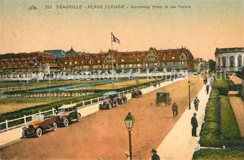 AK / Ansichtskarte Deauville Plage Fleurie Normandy Hotel et les Tennis Deauville