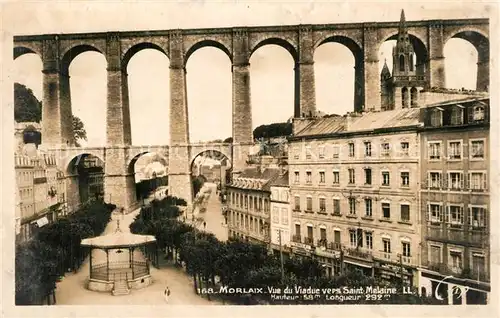 AK / Ansichtskarte Morlaix Vue du Viaduc vers Saint Melaine Morlaix