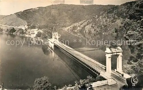 AK / Ansichtskarte Saint Etienne_Loire et Firminy Les Gorges de la Loire Le Pont Suspendu du Pertuiset Saint Etienne Loire