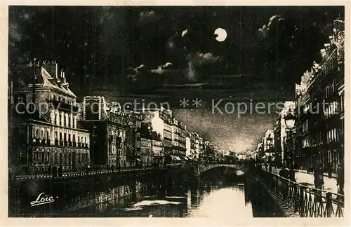 AK / Ansichtskarte Rennes_Ille et Vilaine Les Quais au Clair de Lune 